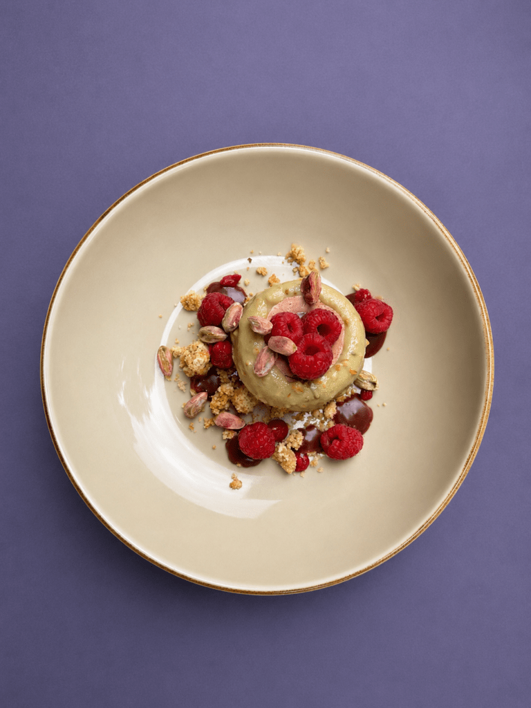 Weinkostladen: Schokocreme mit Himbeeren