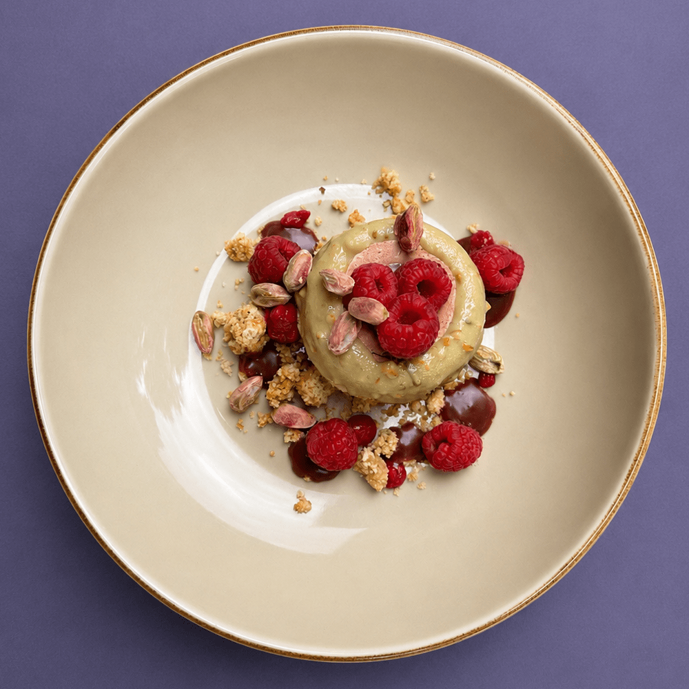 Weinkostladen: Schokocreme mit Himbeeren